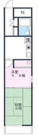 コスモウィル大島(2DK/2階)の間取り写真