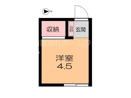 キャノンパックビル(ワンルーム/5階)の間取り写真