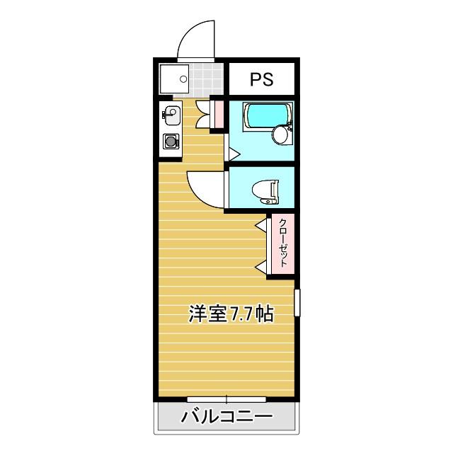 スペースブロス(1K/4階)の間取り写真