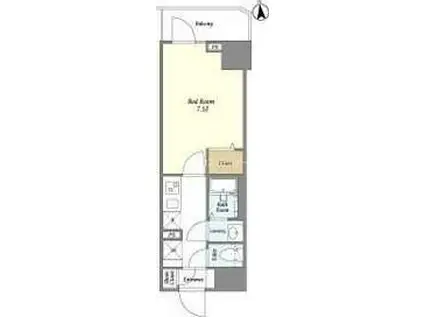 グランカーサ王子(1K/11階)の間取り写真