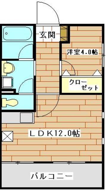 シュロスさいたま新都心(1LDK/3階)の間取り写真