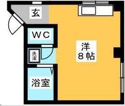 若井ビル(ワンルーム/3階)の間取り写真