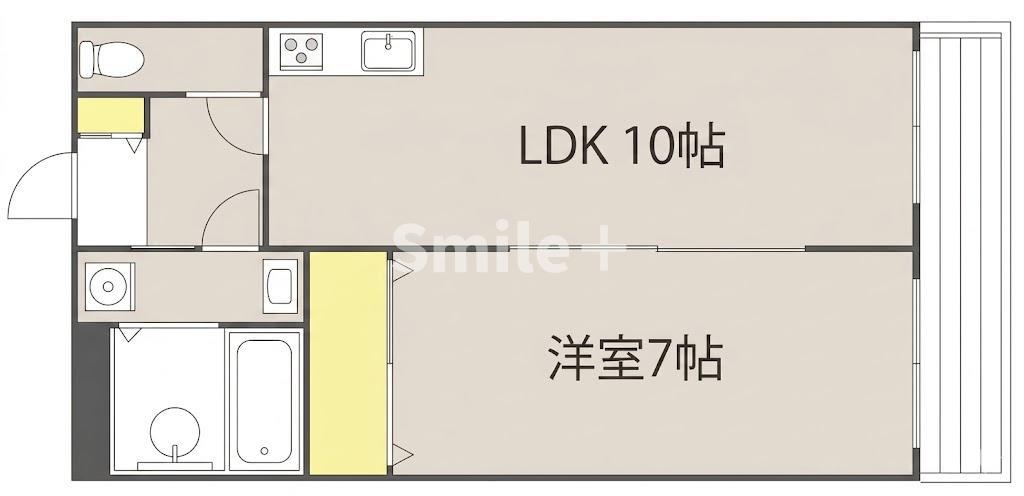 アーバンハイム(1LDK/3階)の間取り写真