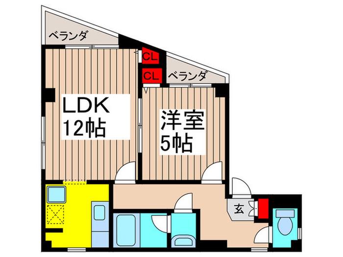 LEO七番館(1LDK/2階)の間取り写真