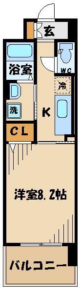 グレイス コート(1K/2階)の間取り写真