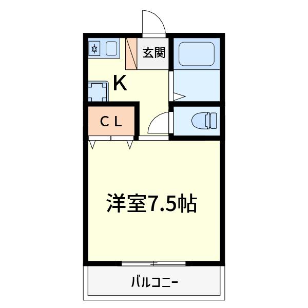 TS SQUARE 野見町 (1K/5階)の間取り写真