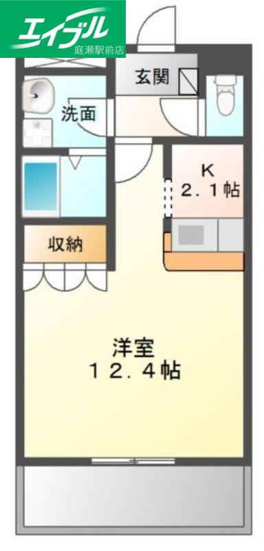 グレイスパレス(1K/1階)の間取り写真