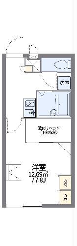 レオパレスひばり野(1K/2階)の間取り写真