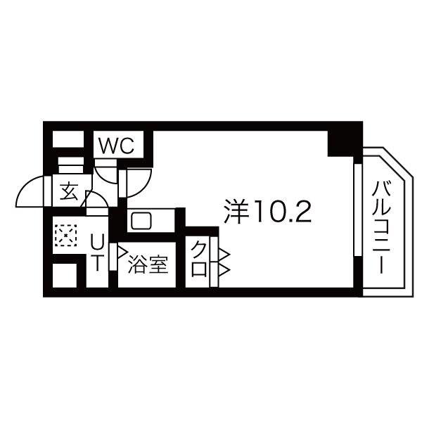 オズレジデンス尼崎(ワンルーム/5階)の間取り写真