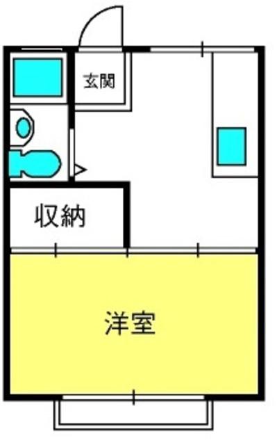 コーポ大島(1K/2階)の間取り写真