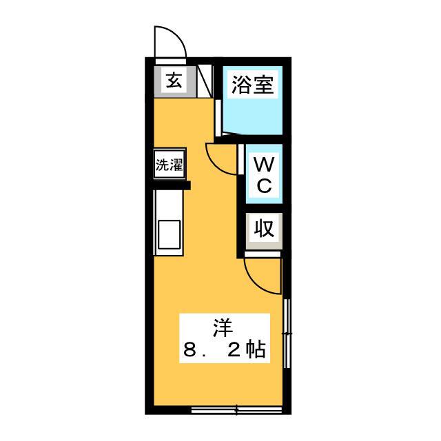 フォレストK(ワンルーム/1階)の間取り写真