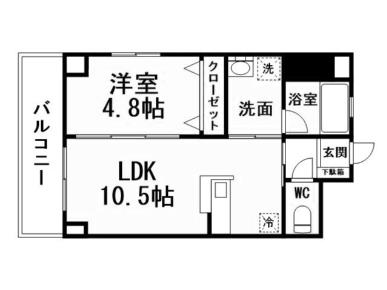 FOREST COURT(1LDK/6階)の間取り写真