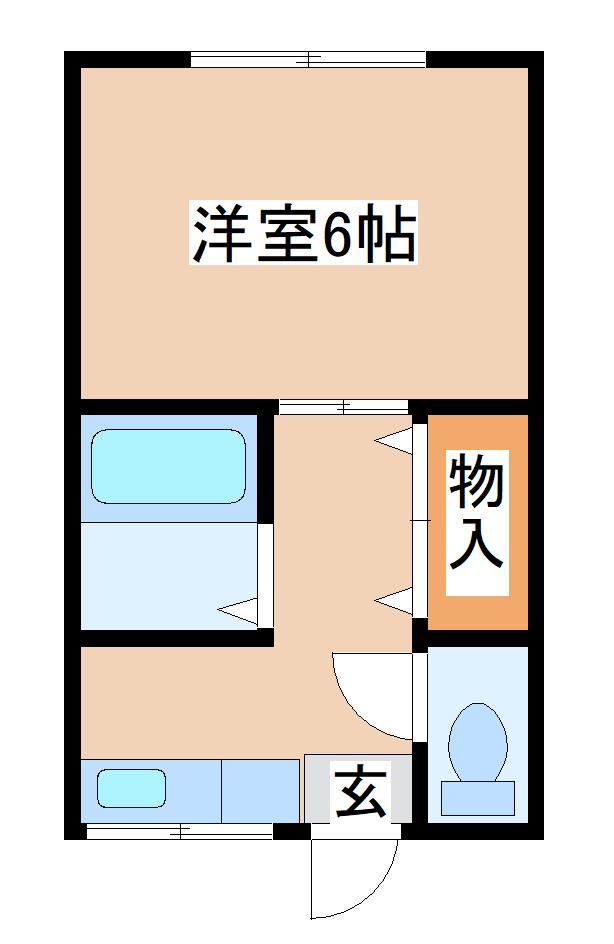 丸山ハイツ(1K/1階)の間取り写真