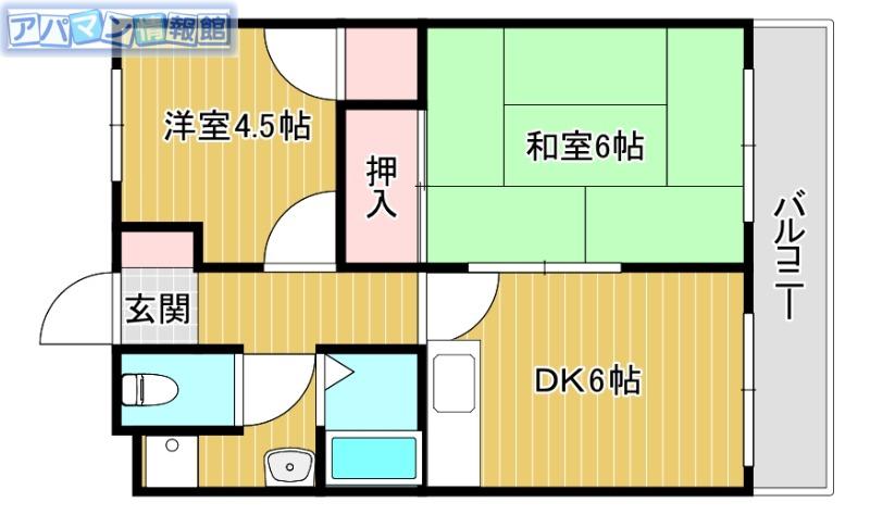 ルミエールイトウ(2DK/3階)の間取り写真
