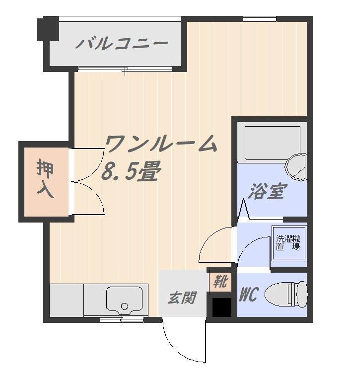 MAISON ビラメール(ワンルーム/1階)の間取り写真