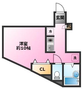 サンファスト井田(ワンルーム/1階)の間取り写真