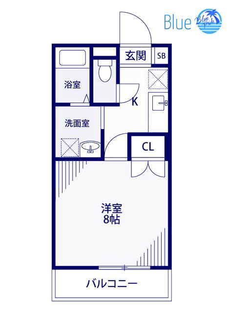アンプルールフェール YU FARM(1K/1階)の間取り写真