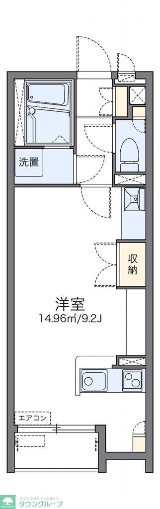レオネクストエリタージュ(ワンルーム/1階)の間取り写真