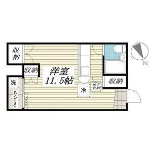 DOMUSマンション(ワンルーム/1階)の間取り写真