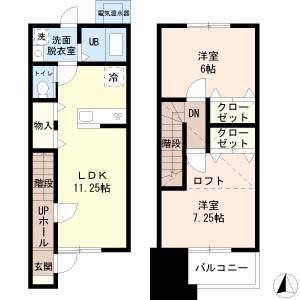 プリエール(2LDK/1階)の間取り写真