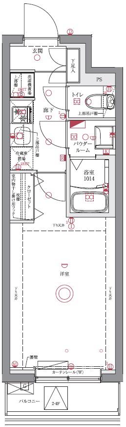 ユリカロゼ成増(1K/3階)の間取り写真