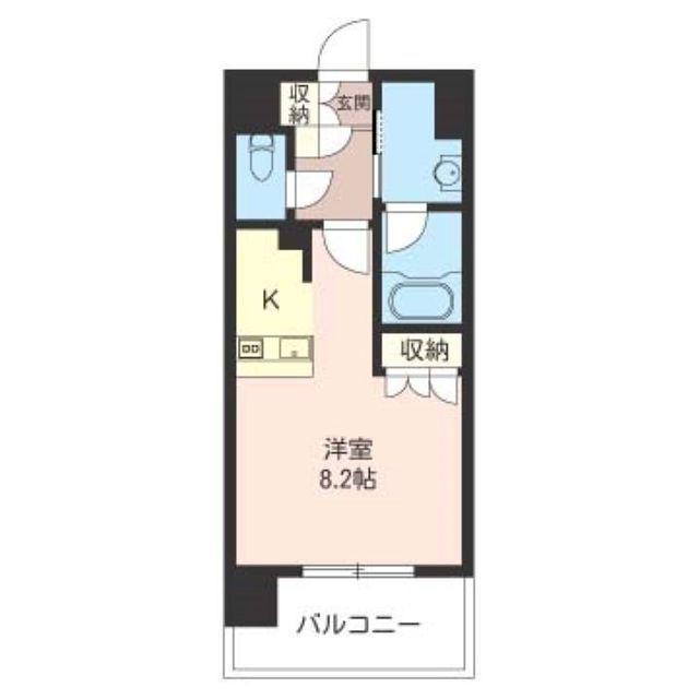 オーキッドレジデンス品川(ワンルーム/7階)の間取り写真