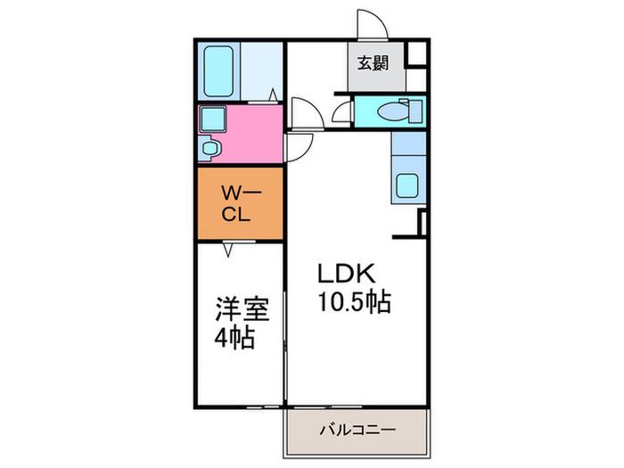 LOVEST CASA(1LDK/1階)の間取り写真