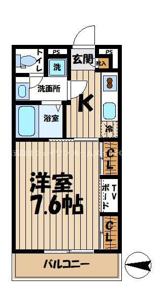 リブリ・サンライズ(1K/3階)の間取り写真
