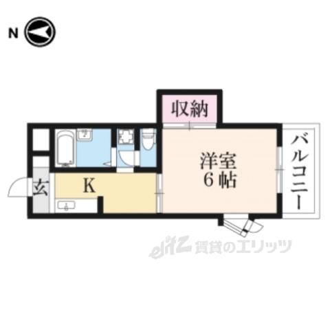 フレグランス並河(1K/2階)の間取り写真