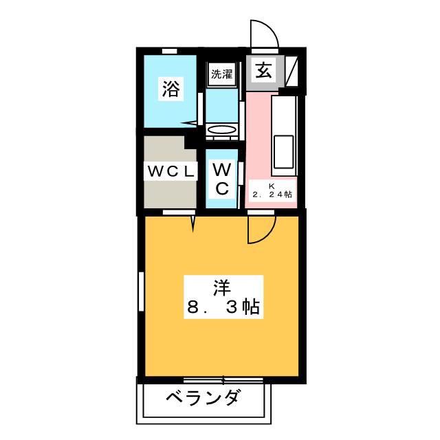 サン・ソレジオ(1K/2階)の間取り写真
