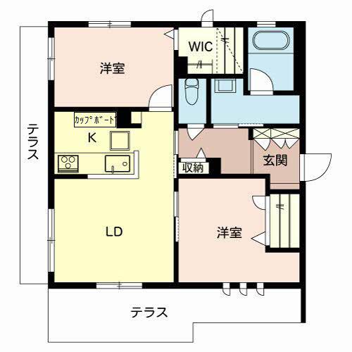 シャーメゾン 扇(2LDK/2階)の間取り写真