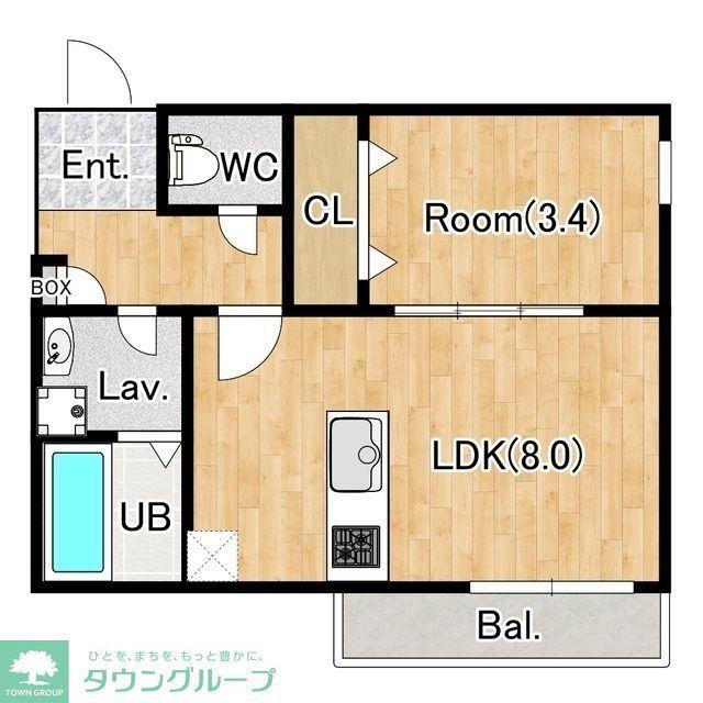 ジーメゾン東岩槻フェリシア(1LDK/1階)の間取り写真