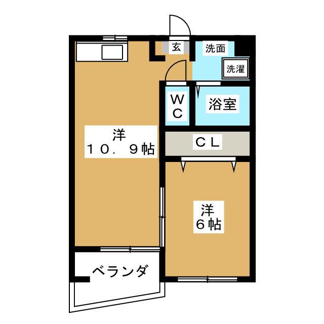 プチモンド(1LDK/3階)の間取り写真