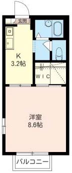 ＪＲ根岸線 本郷台駅 徒歩11分 2階建 築24年(1K/2階)の間取り写真