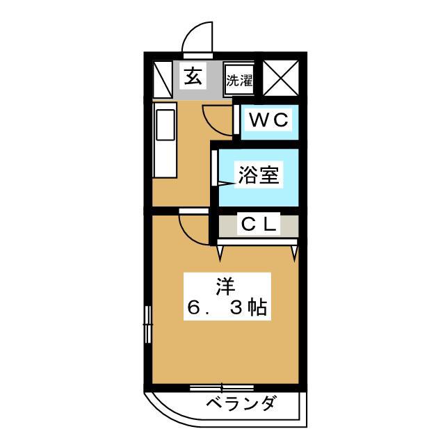 アイル阿佐谷弐番館(1K/1階)の間取り写真