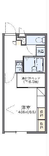 レオパレスベアフルーツIII(1K/2階)の間取り写真