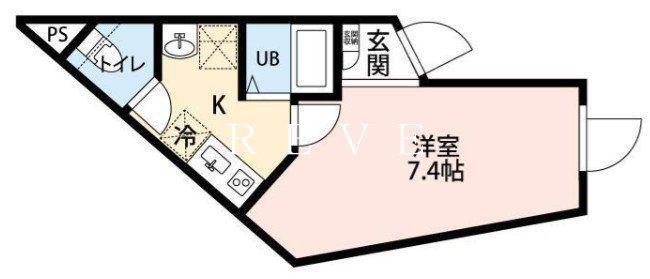 BIBLIO IIDABASHI(1K/3階)の間取り写真