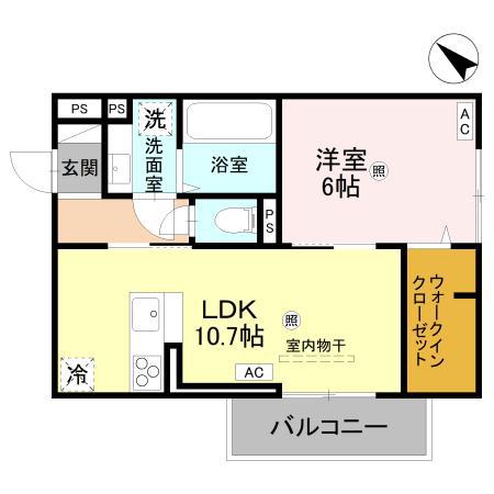 D-REGALO下馬N(1LDK/3階)の間取り写真