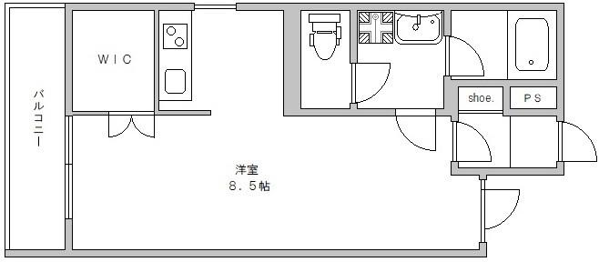 @SANCHA(ワンルーム/4階)の間取り写真
