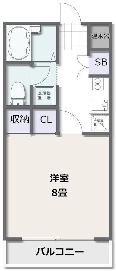 SOCIO-21(1K/1階)の間取り写真