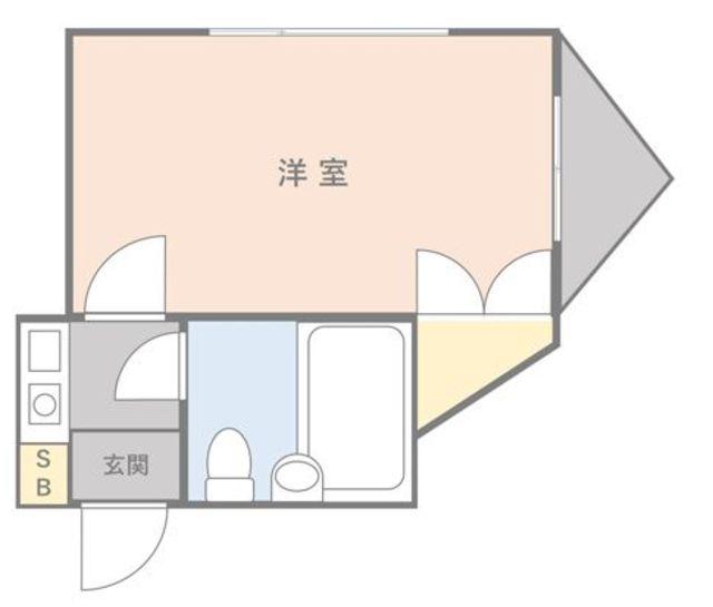 第2SAビル(1K/3階)の間取り写真