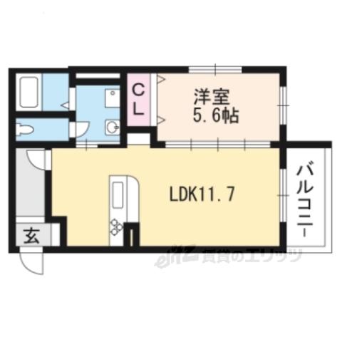 メゾンサンセリテ(1LDK/4階)の間取り写真
