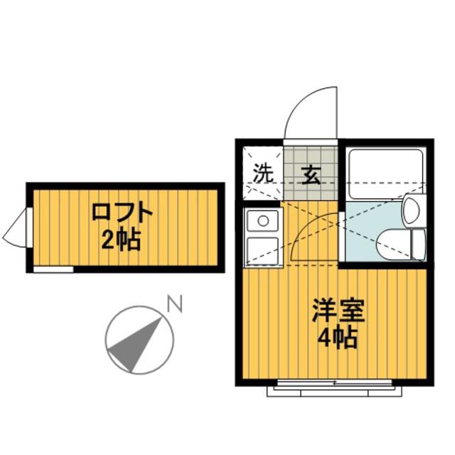 メゾンドヒル(ワンルーム/1階)の間取り写真