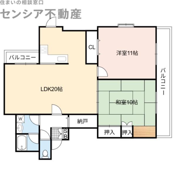 カーサエクリオ(2LDK/1階)の間取り写真