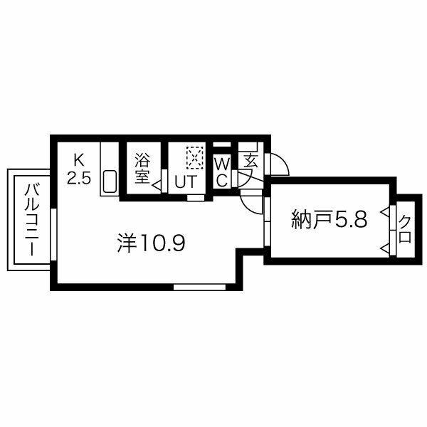 PRIME2・1(1LDK/11階)の間取り写真
