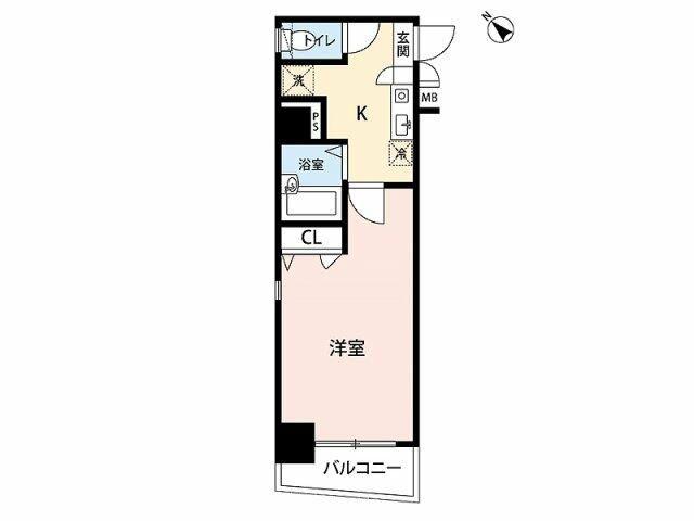 マイナビSTAY渋谷(1K/2階)の間取り写真