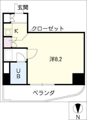 朝日プラザ名古屋ターミナルスクエア(ワンルーム/10階)の間取り写真