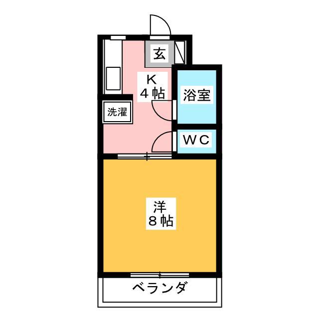 サンセール(1K/1階)の間取り写真