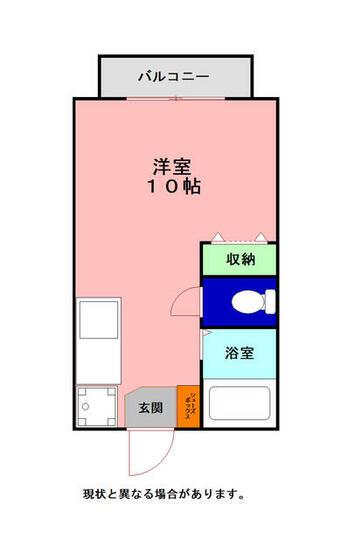 ヴィブレYUFUIN(ワンルーム/2階)の間取り写真