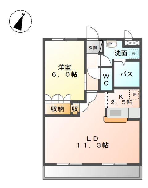 TANTO RADICE(1LDK/1階)の間取り写真
